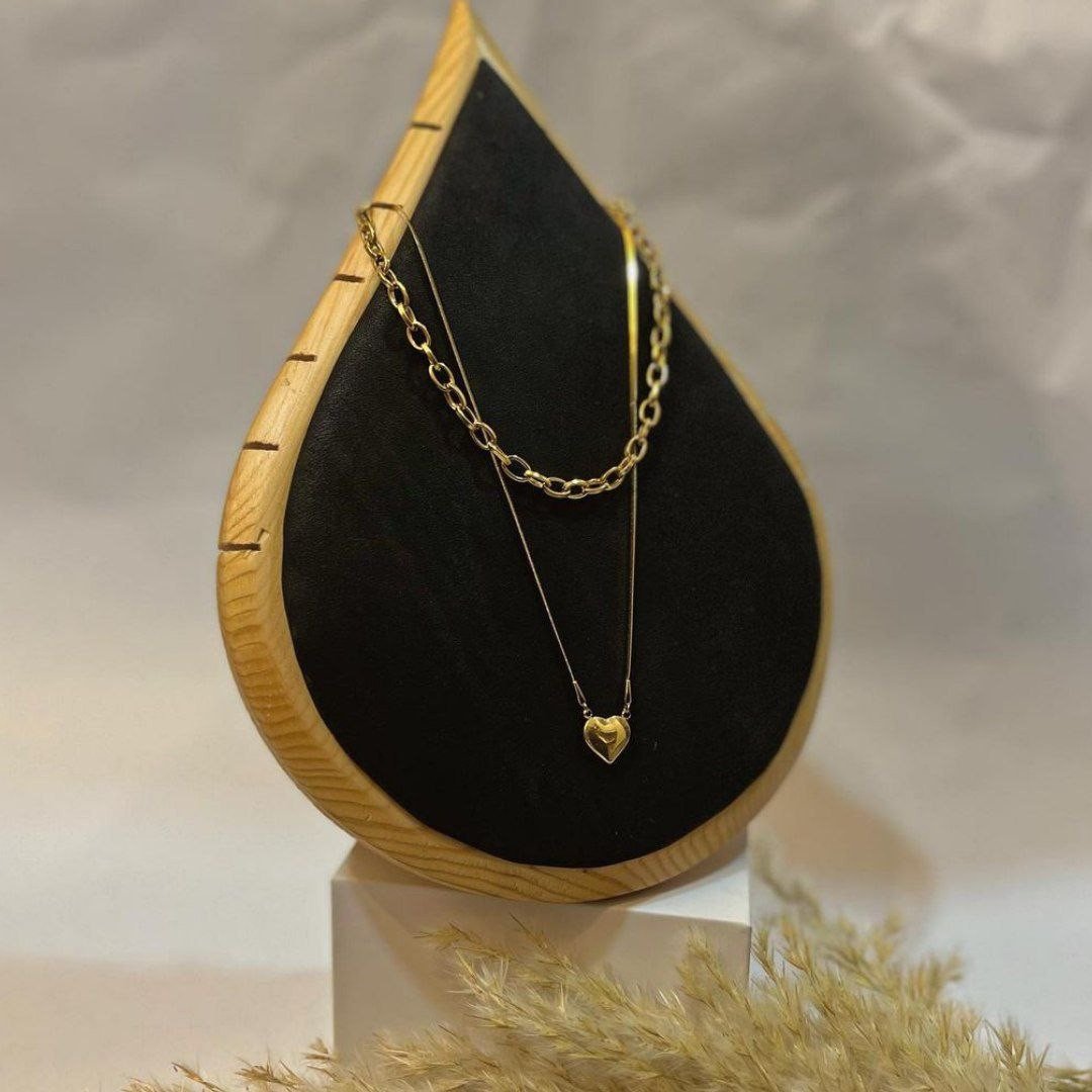 طوق طبقتين قلب