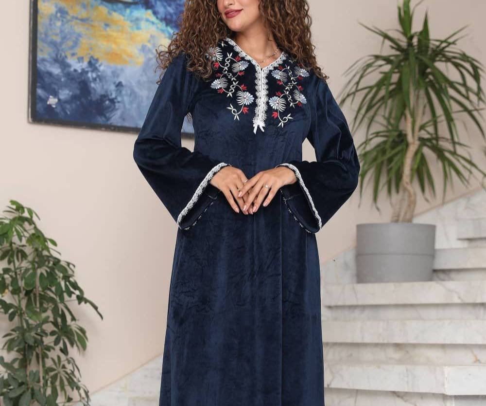 فستان مخمل نسائي2